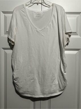 Lane Bryant White Cotton Tee